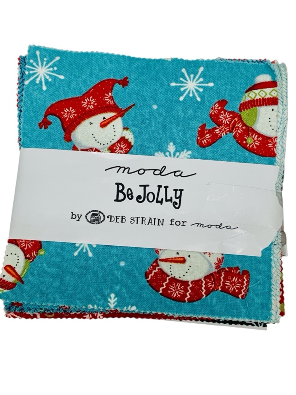 MODA Be Jolly 5” Square Stacker Charm Pack Holiday Fabric Bundle 35 Pieces